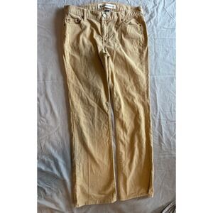 Gap Low Rise Boot Cut Corduroy Pants Tan Camel Stretch Cords 10R RN54023